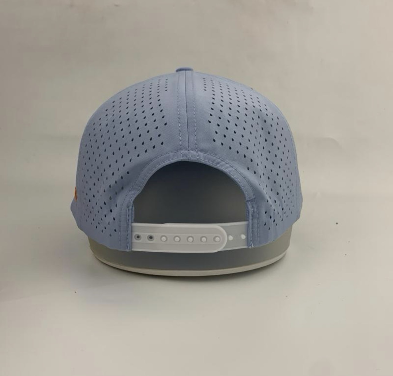 3 Under Par Co "Golden Birdie" Edition Golf Hat - Light Blue with Perforated Design and Orange Trim view 6