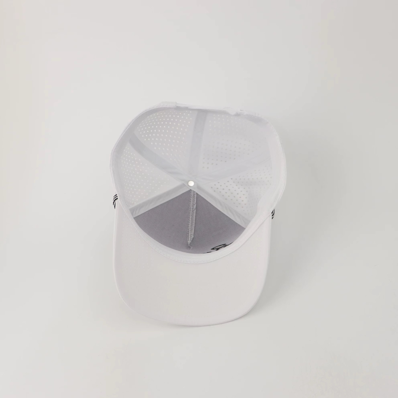 3 Under Par Co "Par 3" Edition Golf Hat - White with Perforated Design and Black Trim view 4