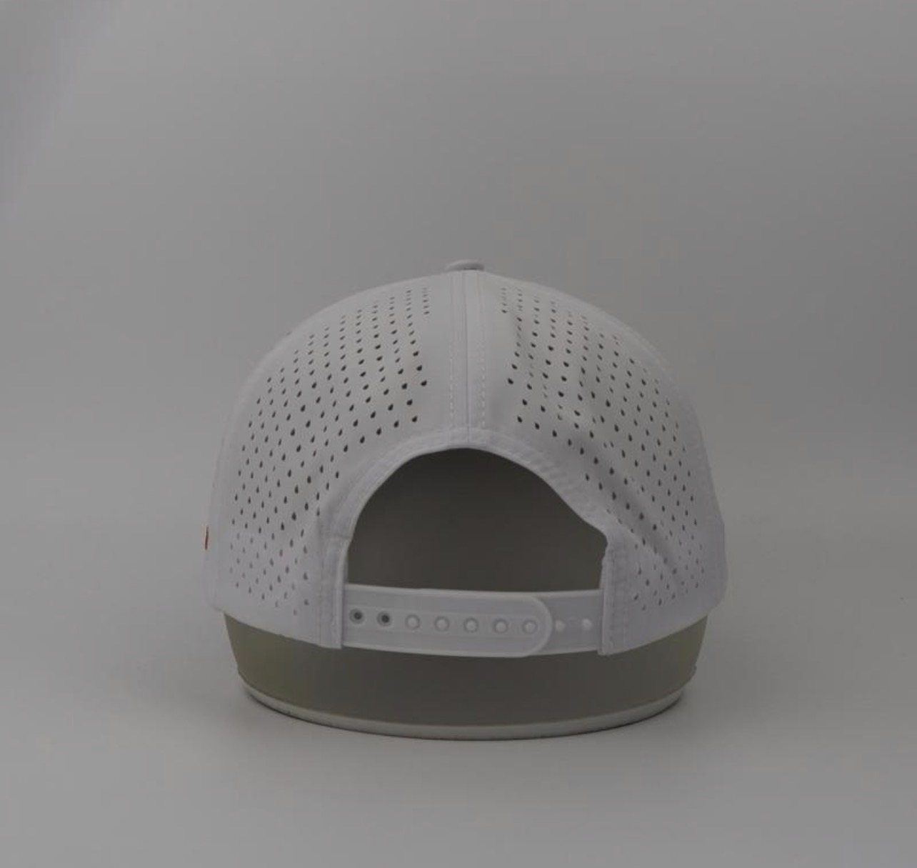 3 Under Par Co "Golden Birdie" Edition Golf Hat - White with Perforated Design and Orange Trim view 6