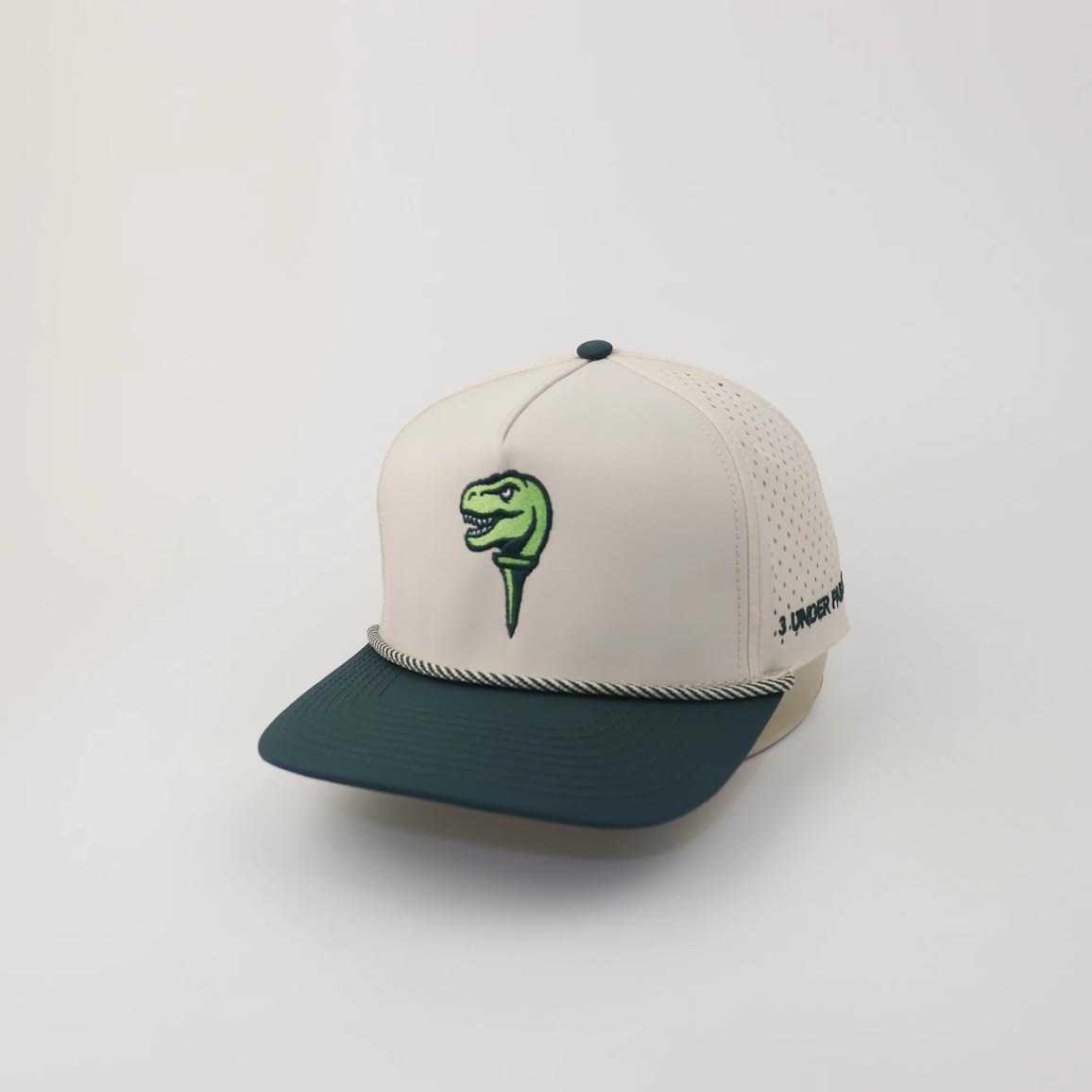 Tee-Rex Hat — Cream / Forest Green view 3