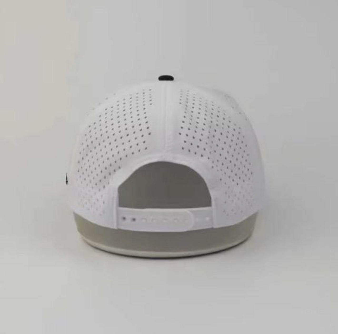 3 Under Par Co "Tap in Birdie" Edition Golf Hat - 2 Tone Black/White with Perforated Design and White Trim view 5