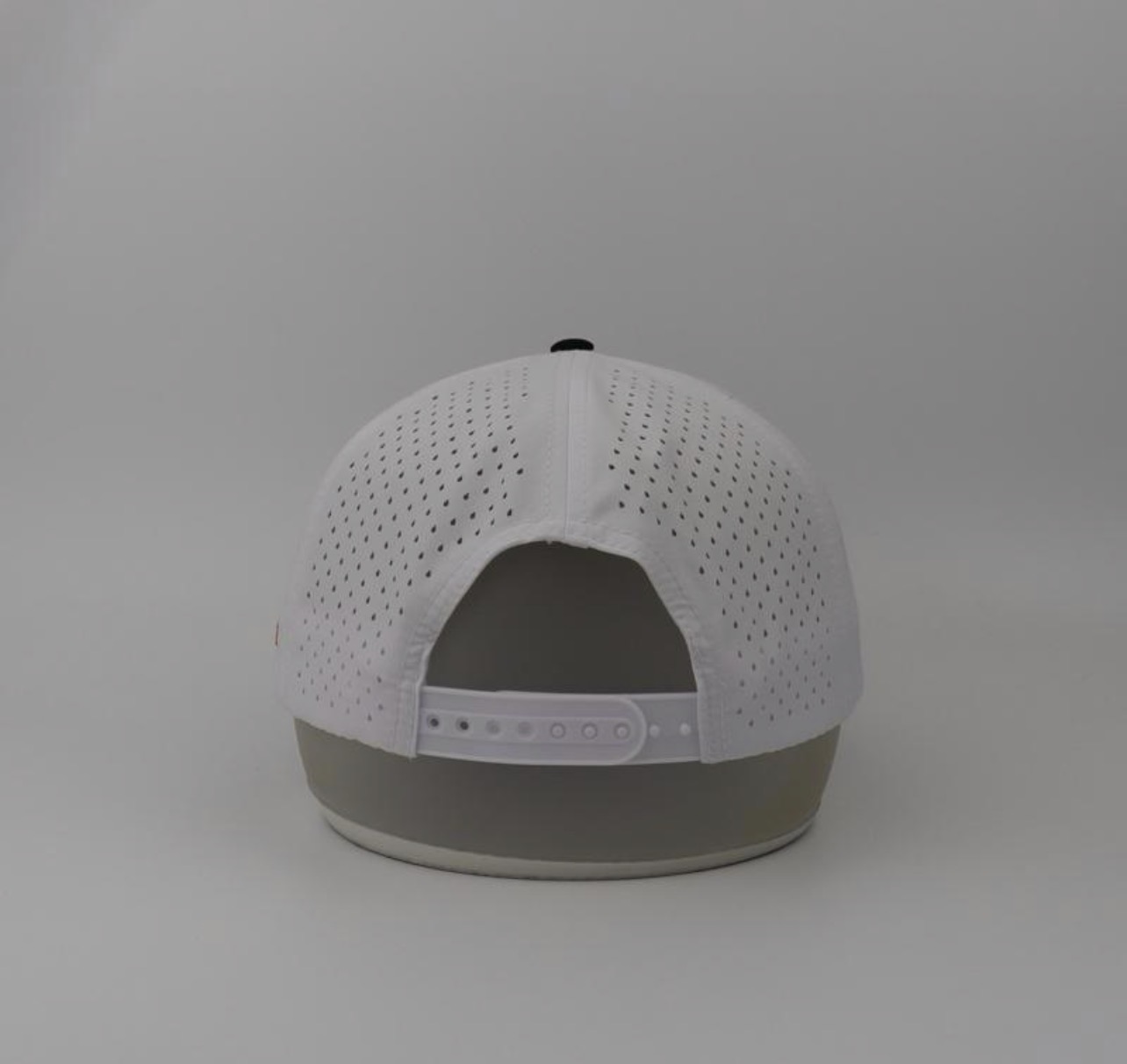 3 Under Par Co "Golden Birdie" Edition Golf Hat - White/Black with Perforated Design and Orange Trim view 5