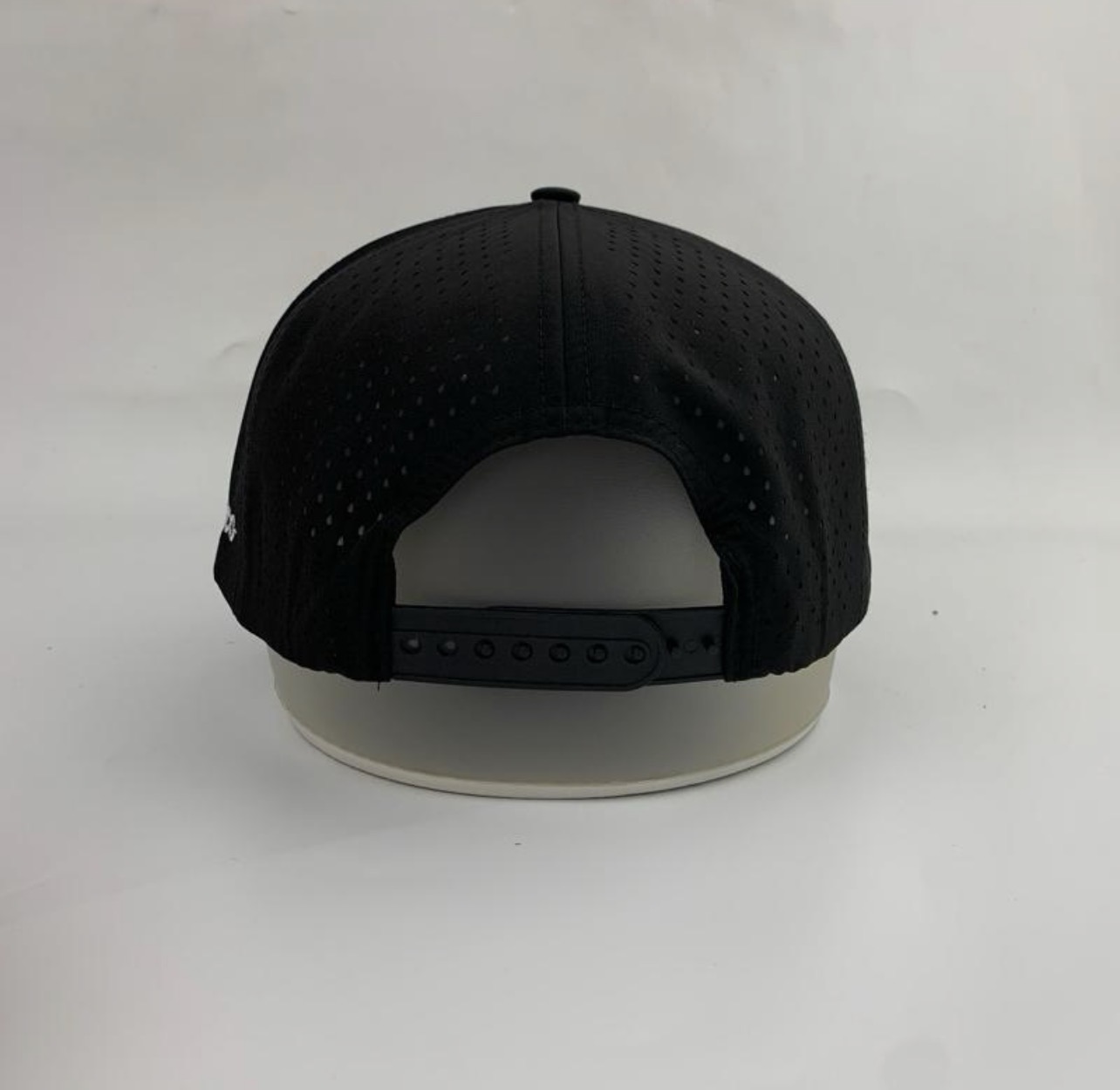 3 Under Par Co "Tap in Birdie" Edition Golf Hat - Black with Perforated Design and White Trim view 6