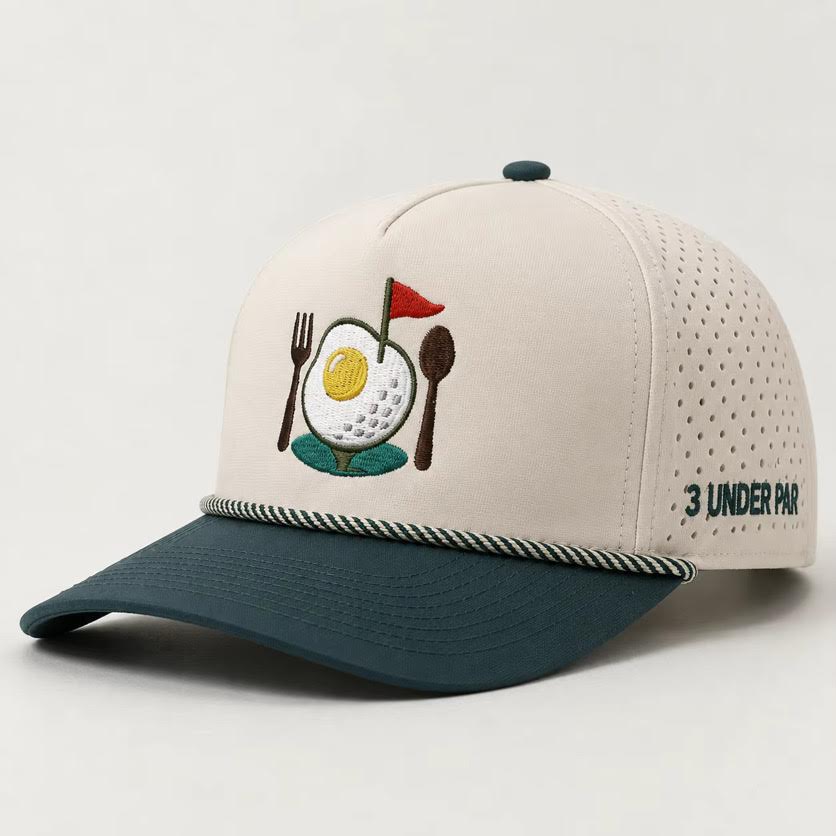 Breakfast Ball Hat — Khaki / Forest Green