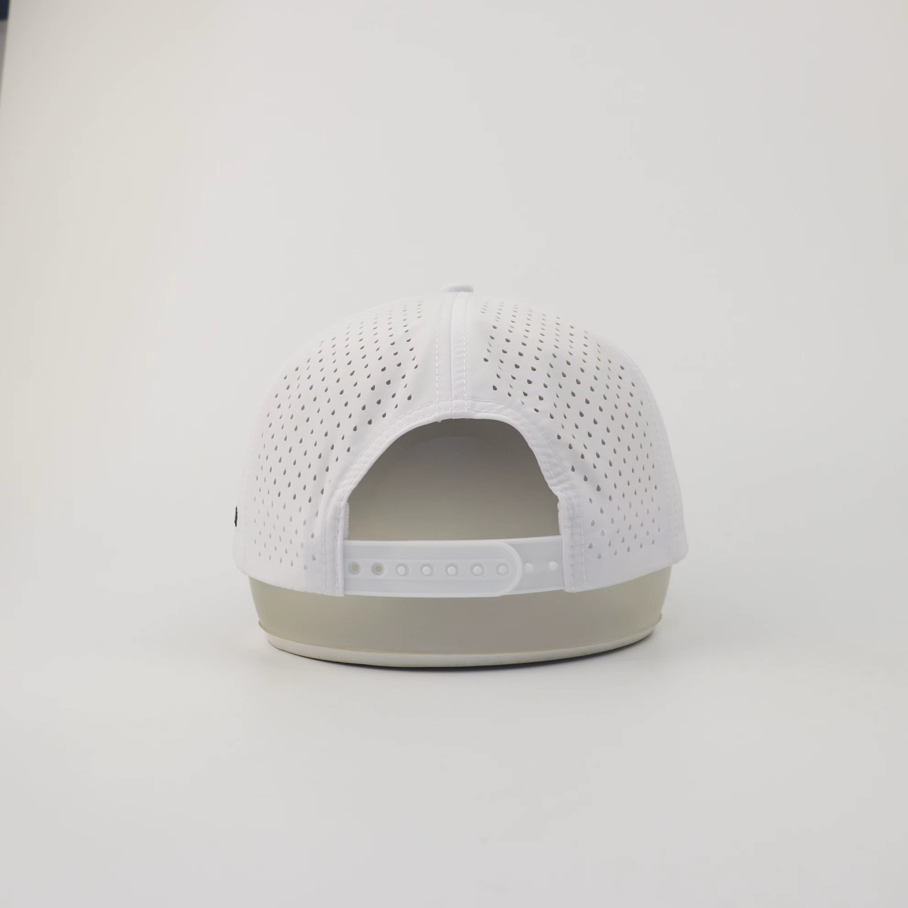 3 Under Par Co "Par 3" Edition Golf Hat - White with Perforated Design and Black Trim view 3