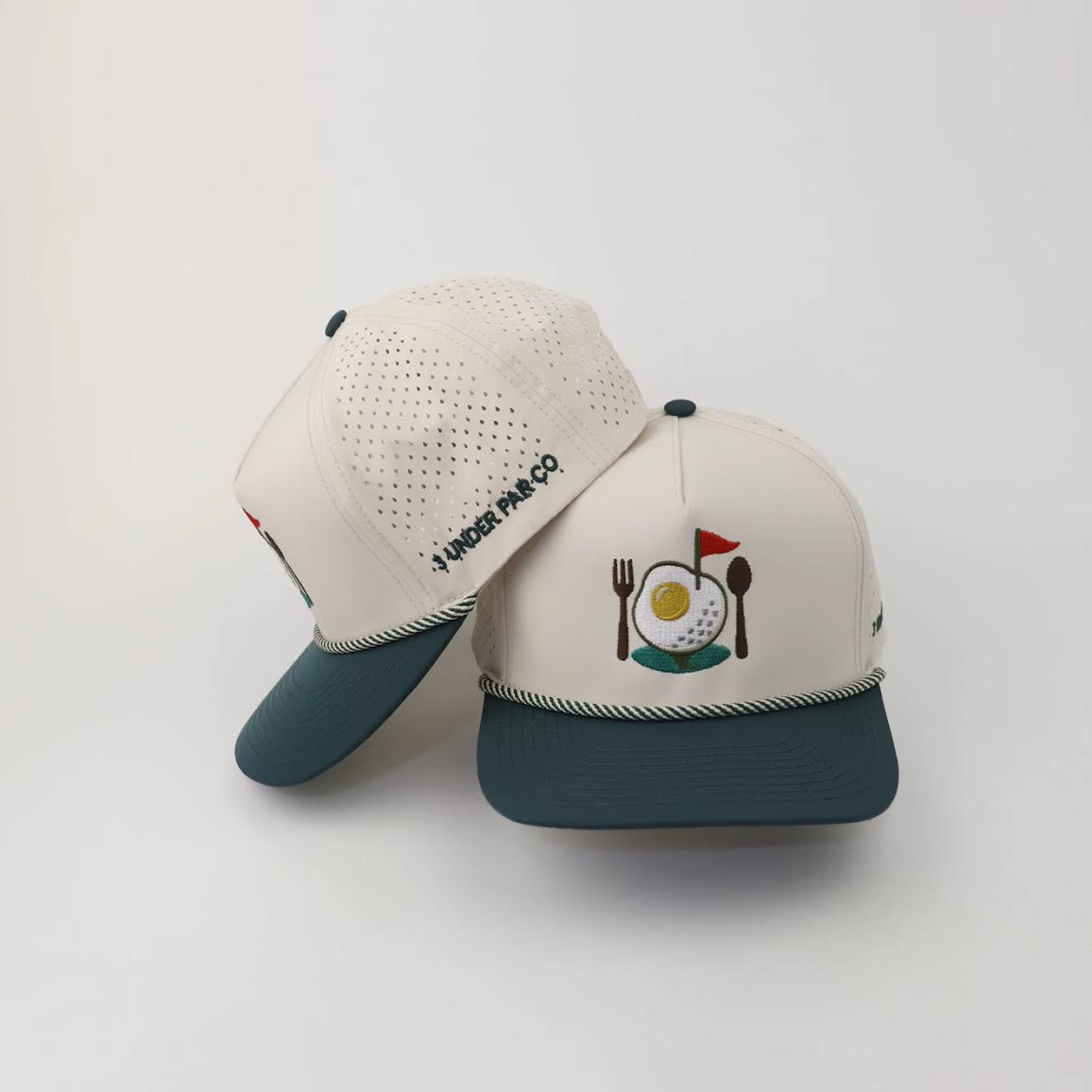 Breakfast Ball Hat — Khaki / Forest Green view 3