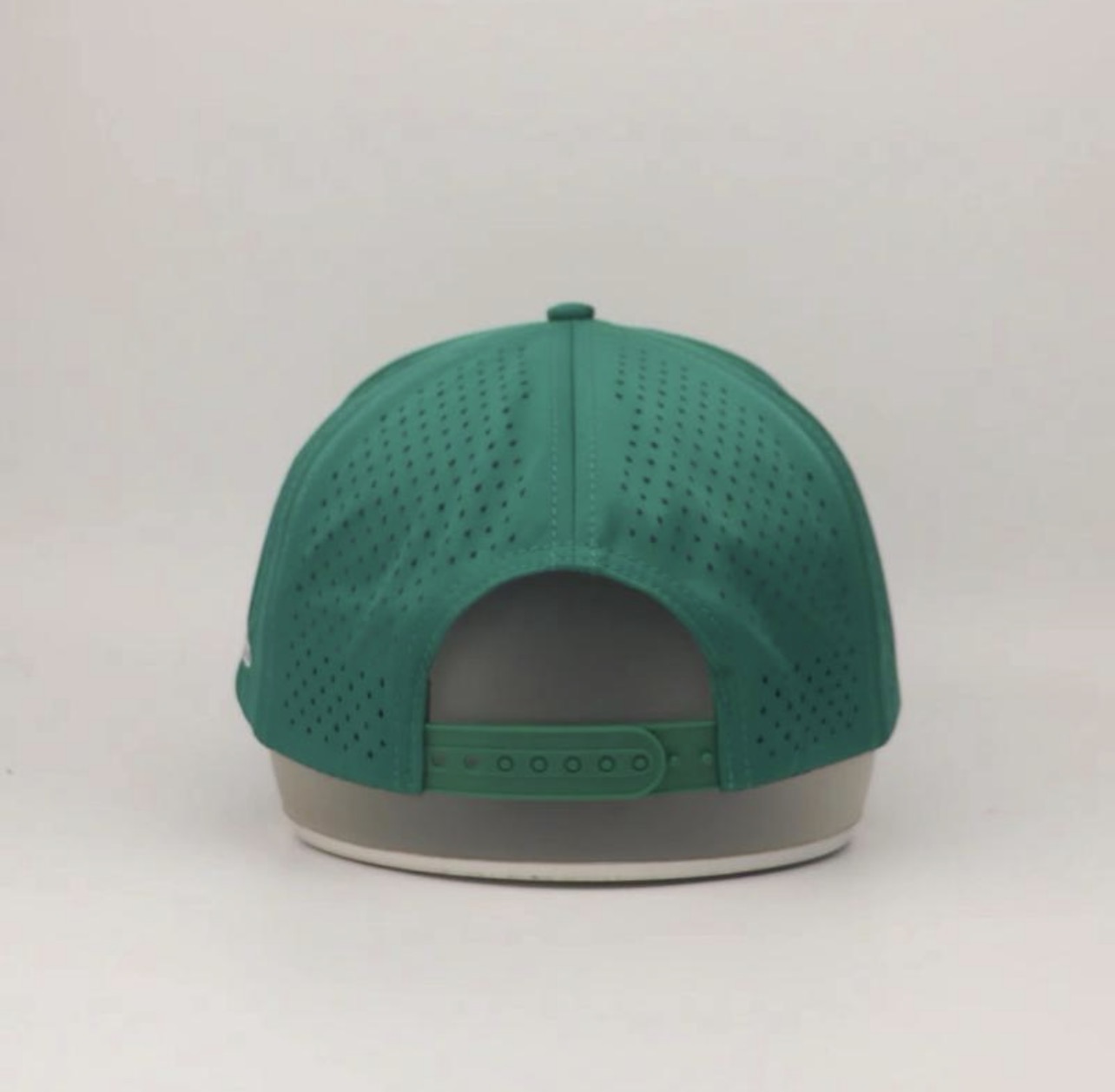 3 Under Par Co "Tap in Birdie" Edition Golf Hat - Green with Perforated Design and White Trim view 6