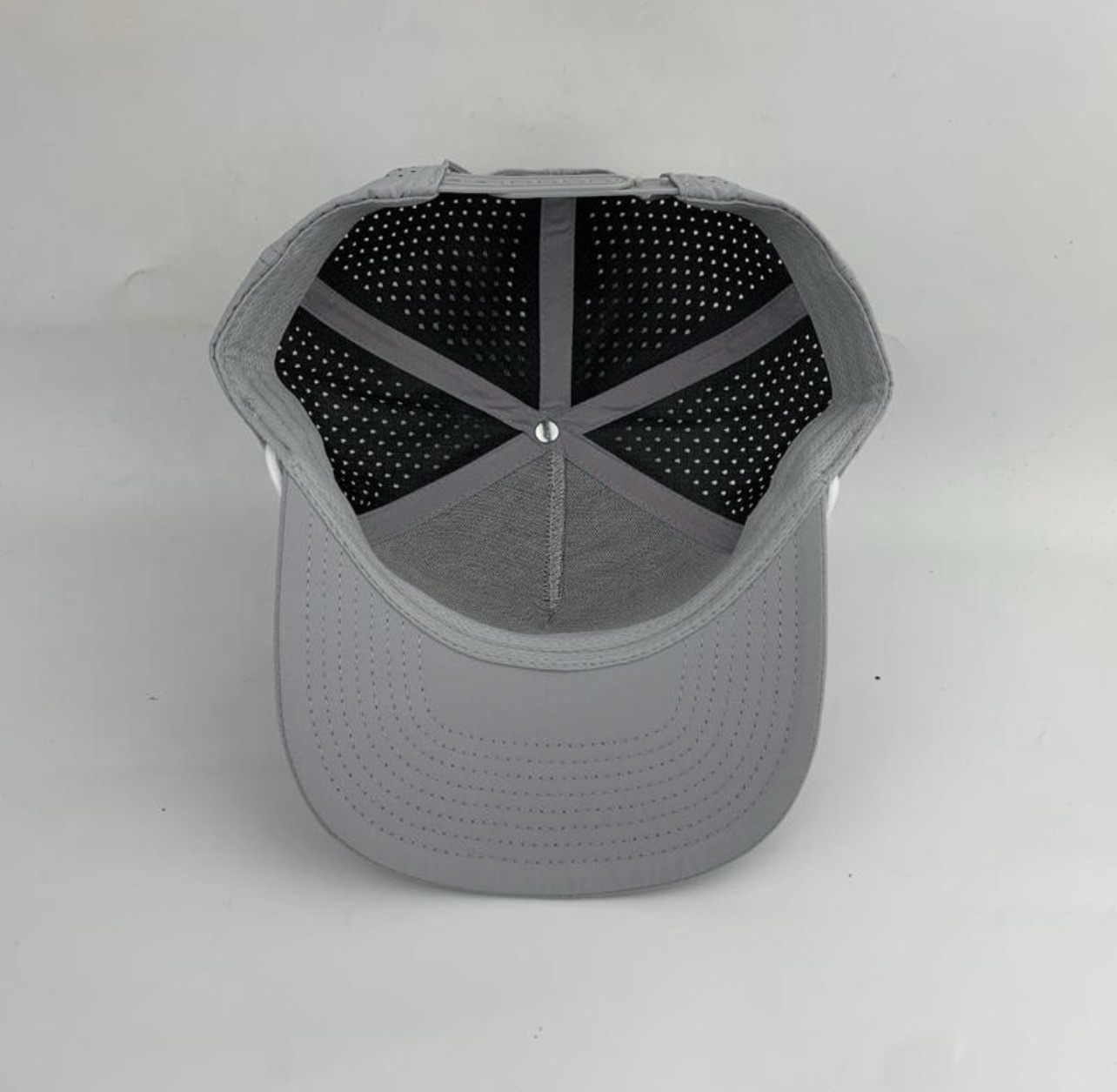 3 Under Par Co "Par 3" Edition Golf Hat - Grey with Perforated Design and White Trim view 7