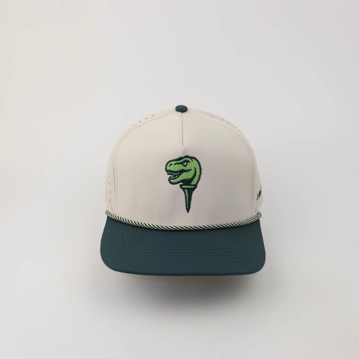 Tee-Rex Hat — Cream / Forest Green view 2