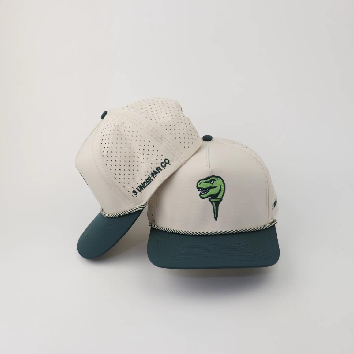 Tee-Rex Hat — Cream / Forest Green view 4
